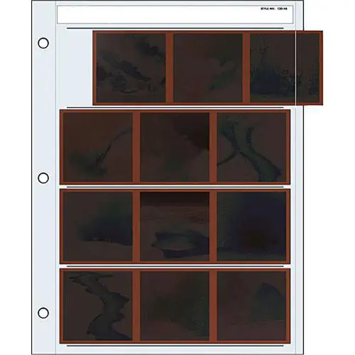 Pana-Vue 120 Archival Negative Page (4 Strip, 3 Frames, 25 Pages)