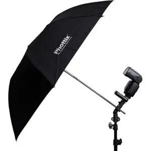 Phottix Double-Small 36" Folding Reflective Umbrella (Black /Silver)