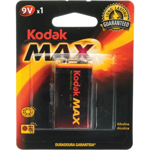 Kodak Max 9V Alkaline Battery