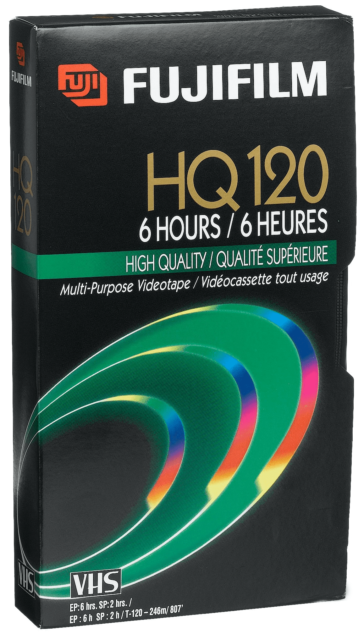 Fujifilm HQ 120 High Quality 6 Hours Blank VHS Tape Hq120