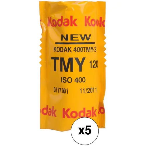 Kodak Professional T-Max 400 Black and White Negative Film (120 Roll Film, 5-Pack)