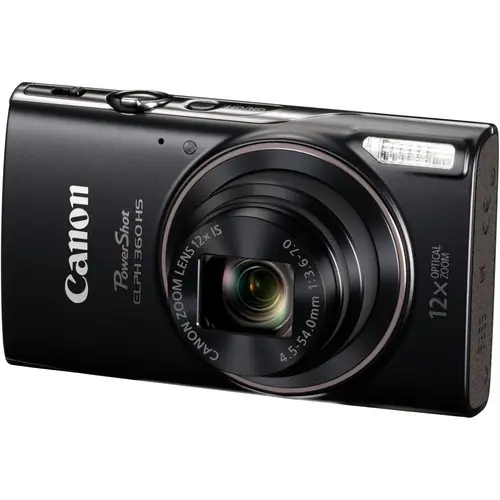 Canon PowerShot ELPH 360 HS Digital Camera (Black)