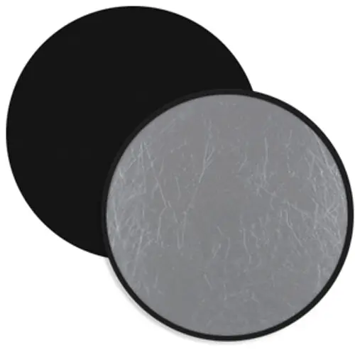 Photoflex LiteDisc: Impact Collapsible Circular Reflector Disc – Black/Silver – 12″