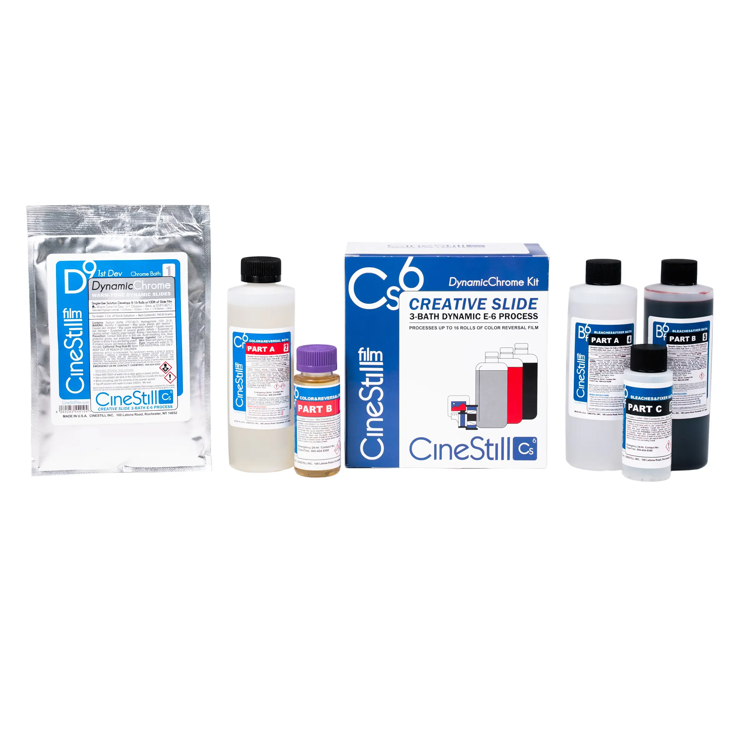 CineStill Film CS6 "Creative Slide" 3-Bath E-6 Quart Kit