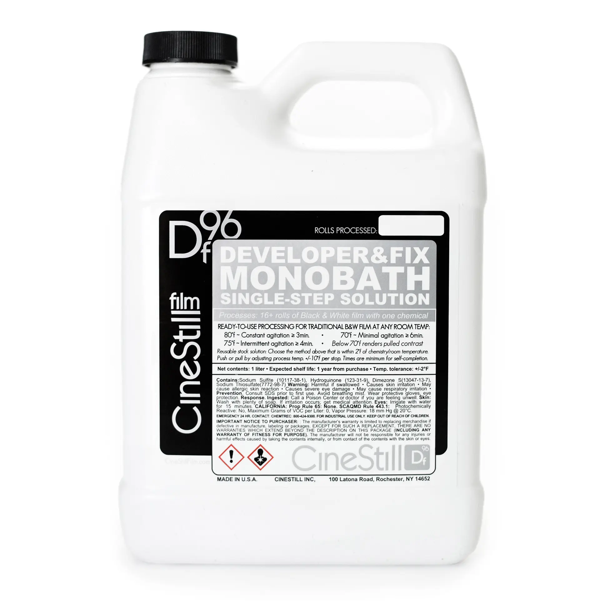 CineStill Film DF96 Monobath for Black & White Film (Liquid, 1L)