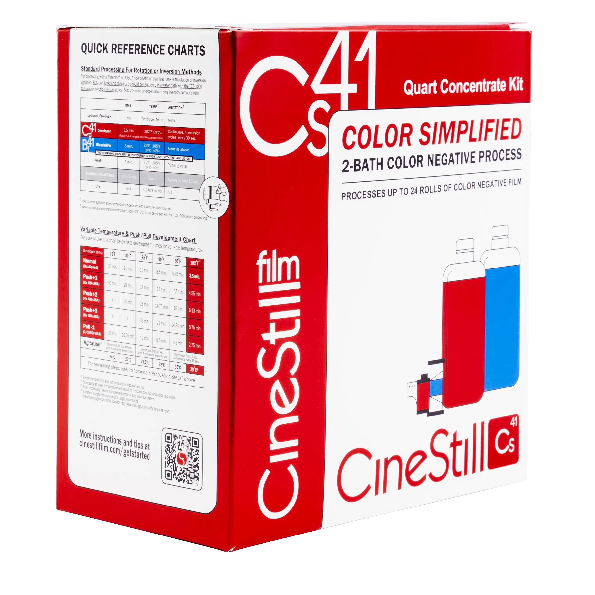 CineStill Film Cs41 C-41 Color Negative Film Liquid Developing Kit (to Make 32 oz)