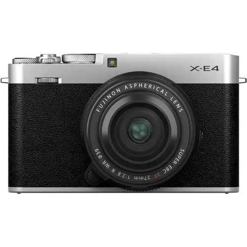 FUJIFILM X-E4 Mirrorless Camera with 27mm Lens (Silver)