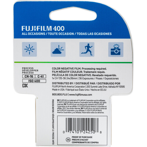 FUJIFILM Fujicolor Superia X-TRA 400 Color Negative Film (35mm Roll Film,  36 Exposures)