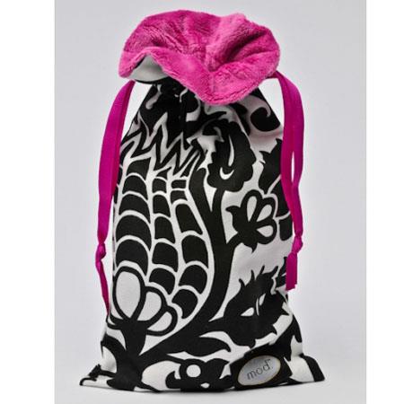 Mod Black and Pink Damask Bag