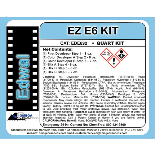 Edwal EZ E-6 Developing Kit (1 gal)