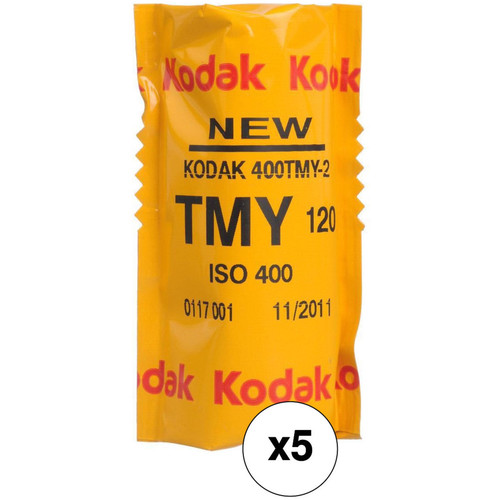 Kodak T-Max 400 120 film 5-pack black and white negative film