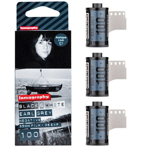 Lomography Earl Gray 100 Black and White Negative Film (35mm Roll Film, 36 Exposures, 3 Pack)