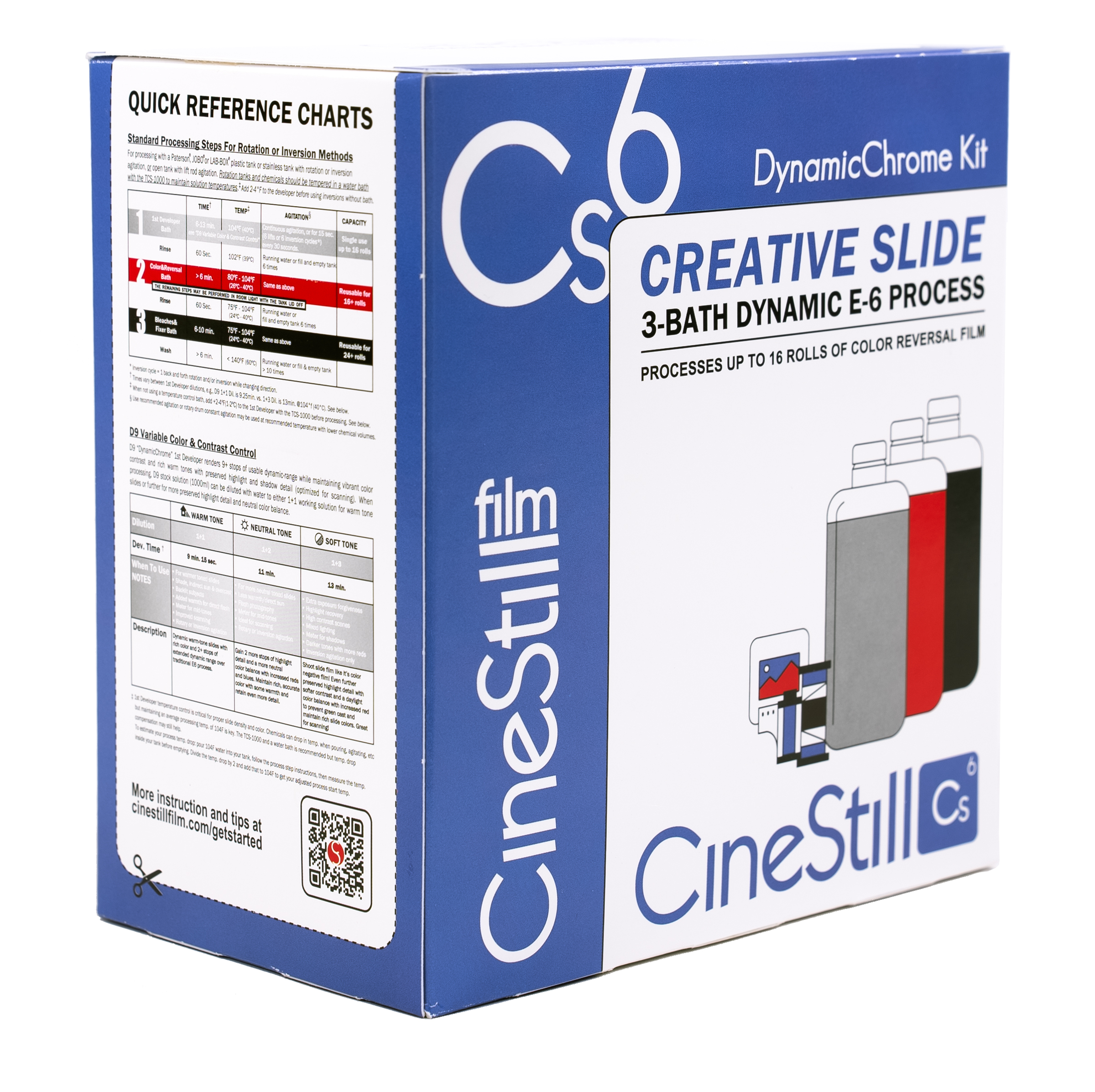 CineStill Film CS6 "Creative Slide" 3-Bath E-6 Quart Kit