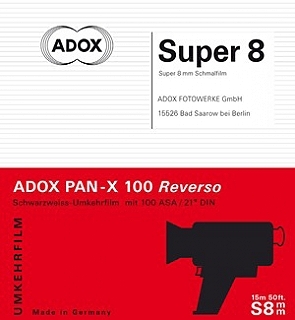 Adox Pan-X Reversal Super 8 Film Cartridge - 15 meters