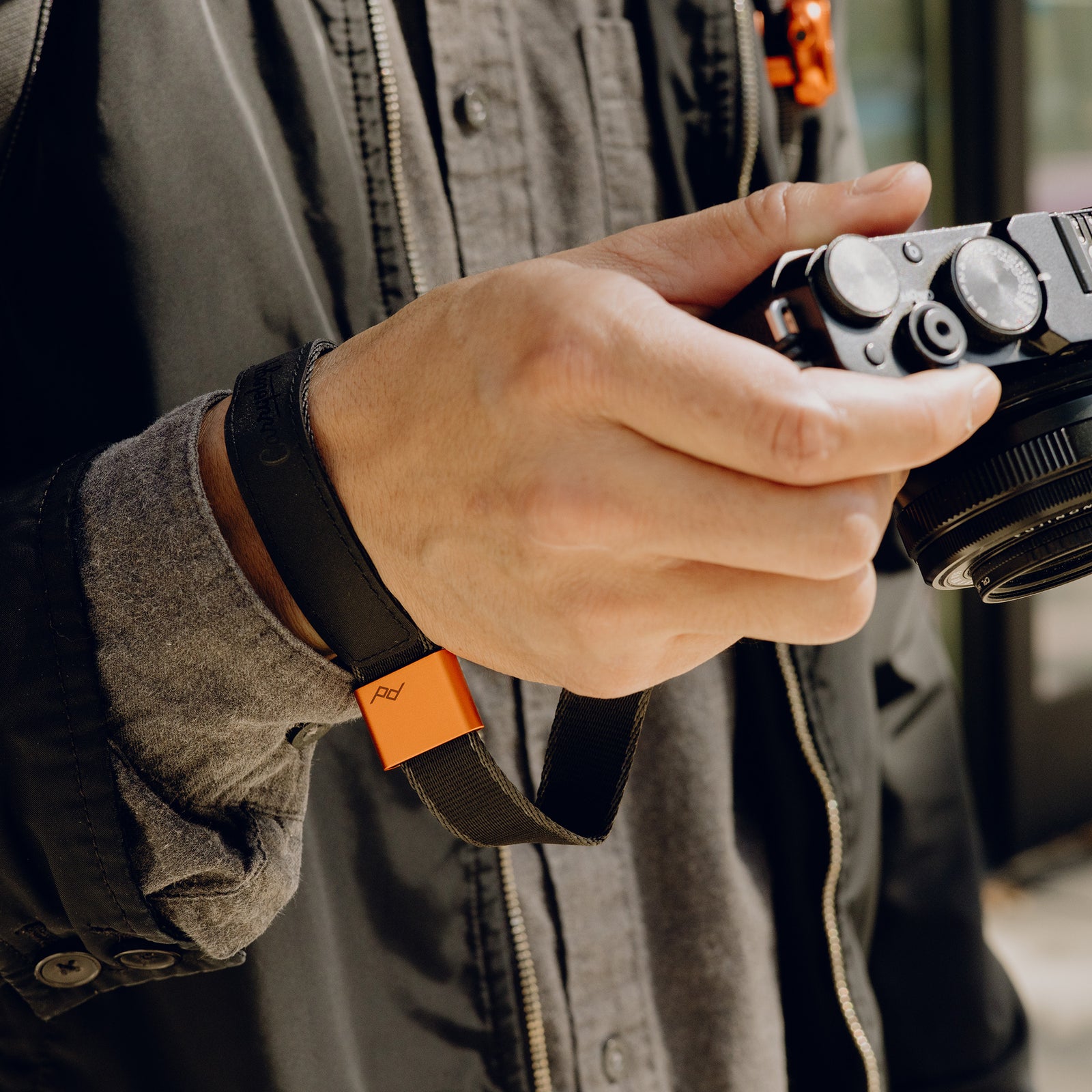 Alvin wearing the carryology cuff on his wrist