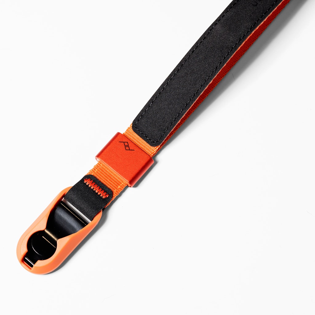 Cuff in Ibis colorway with peak design logo